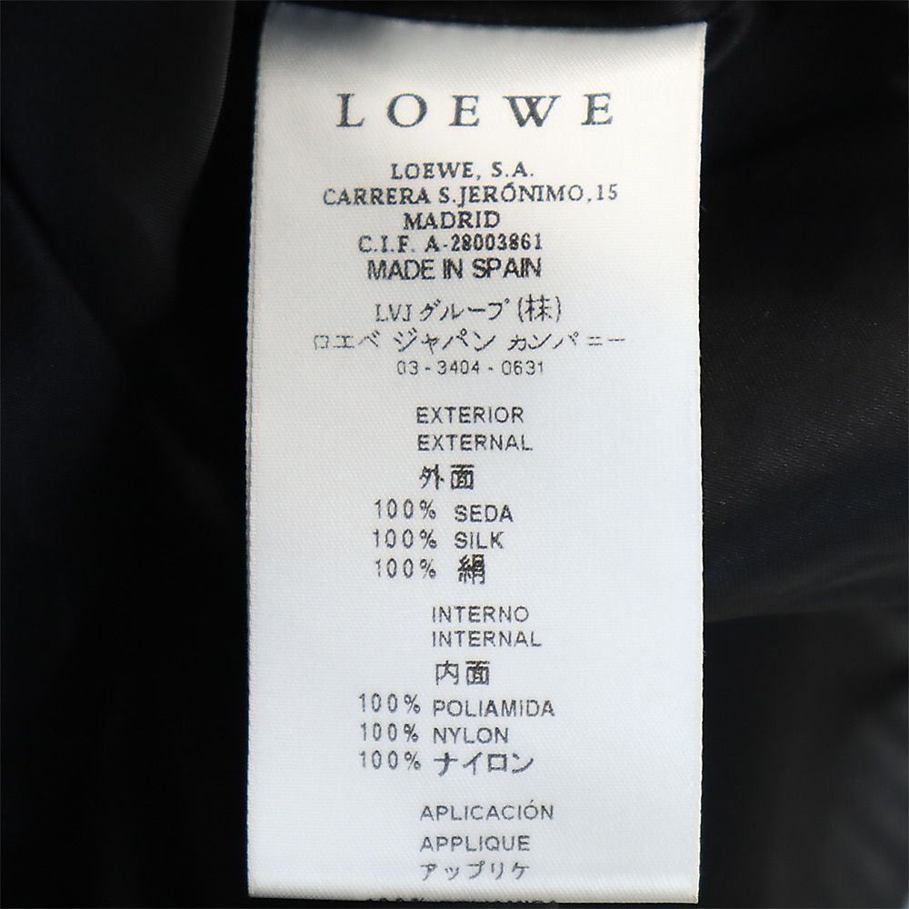 LOEWE ロエベ 膝丈ワンピース ブラック チェーン レディース