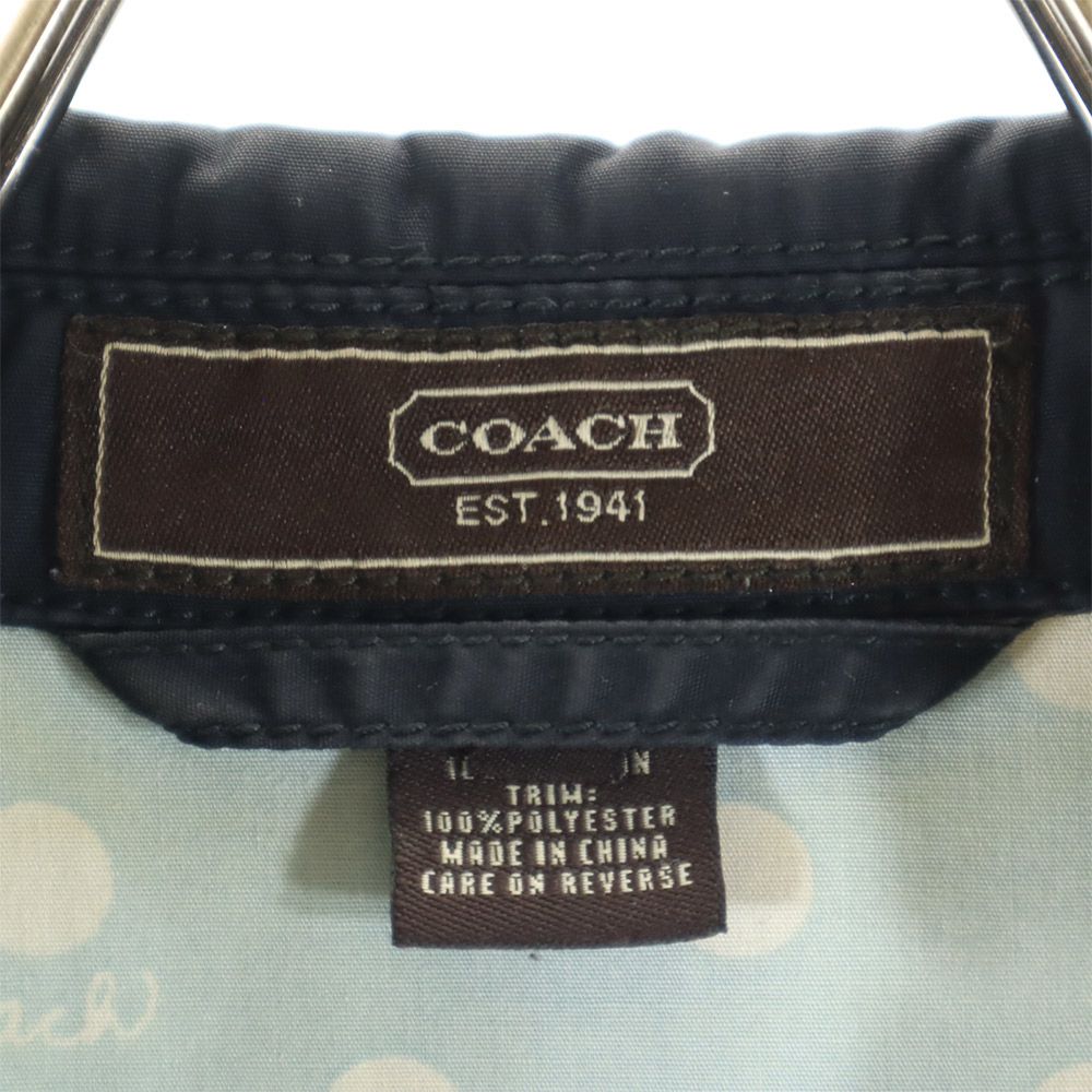 COACH コーチ ステンカラーコート 4 ネイビー レディース