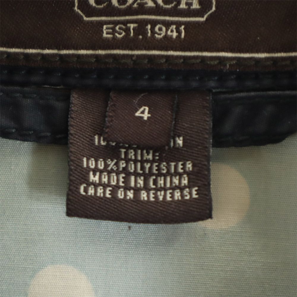 COACH コーチ ステンカラーコート 4 ネイビー レディース