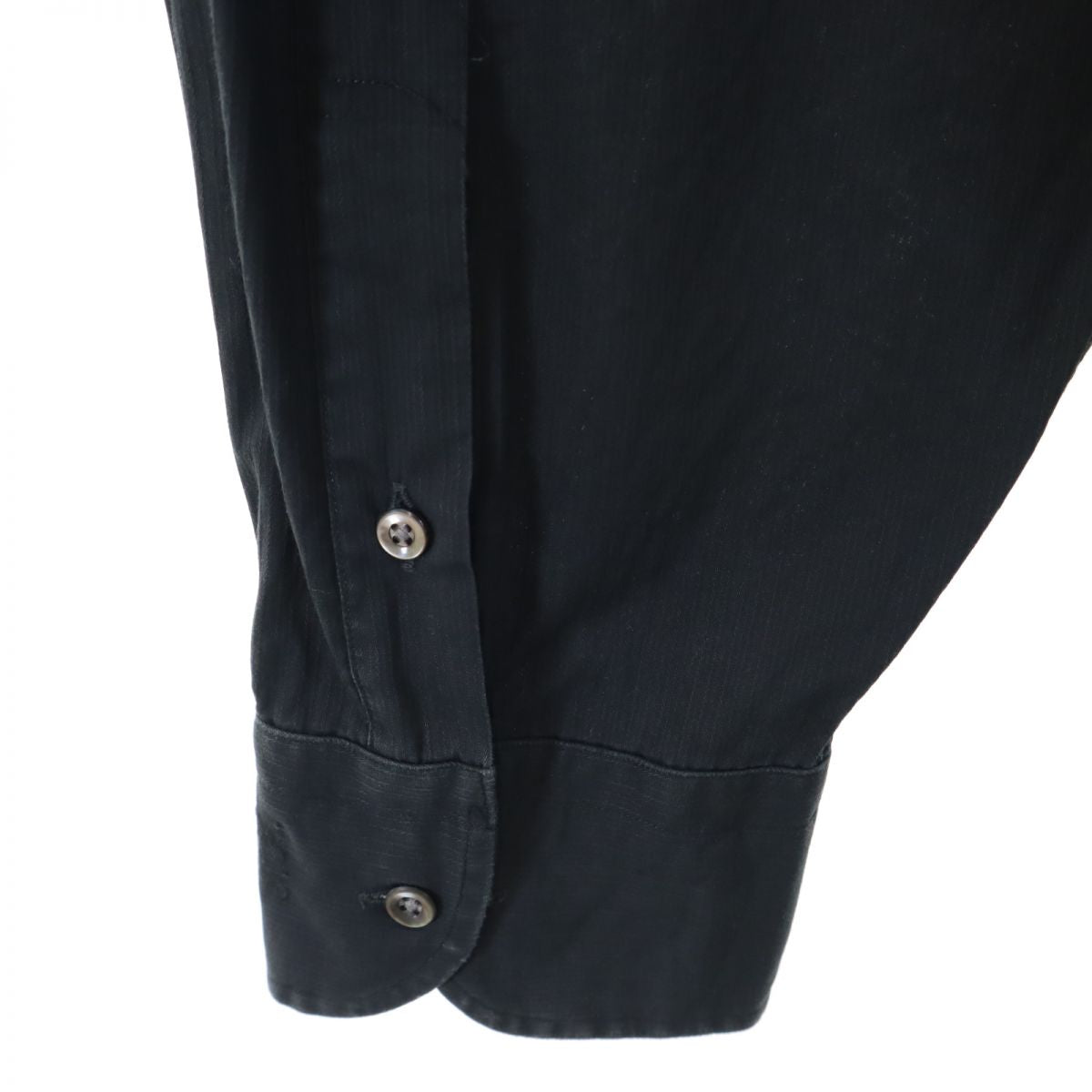 バーバリー ストライプ柄 長袖 シャツ 黒 BURBERRY メンズ