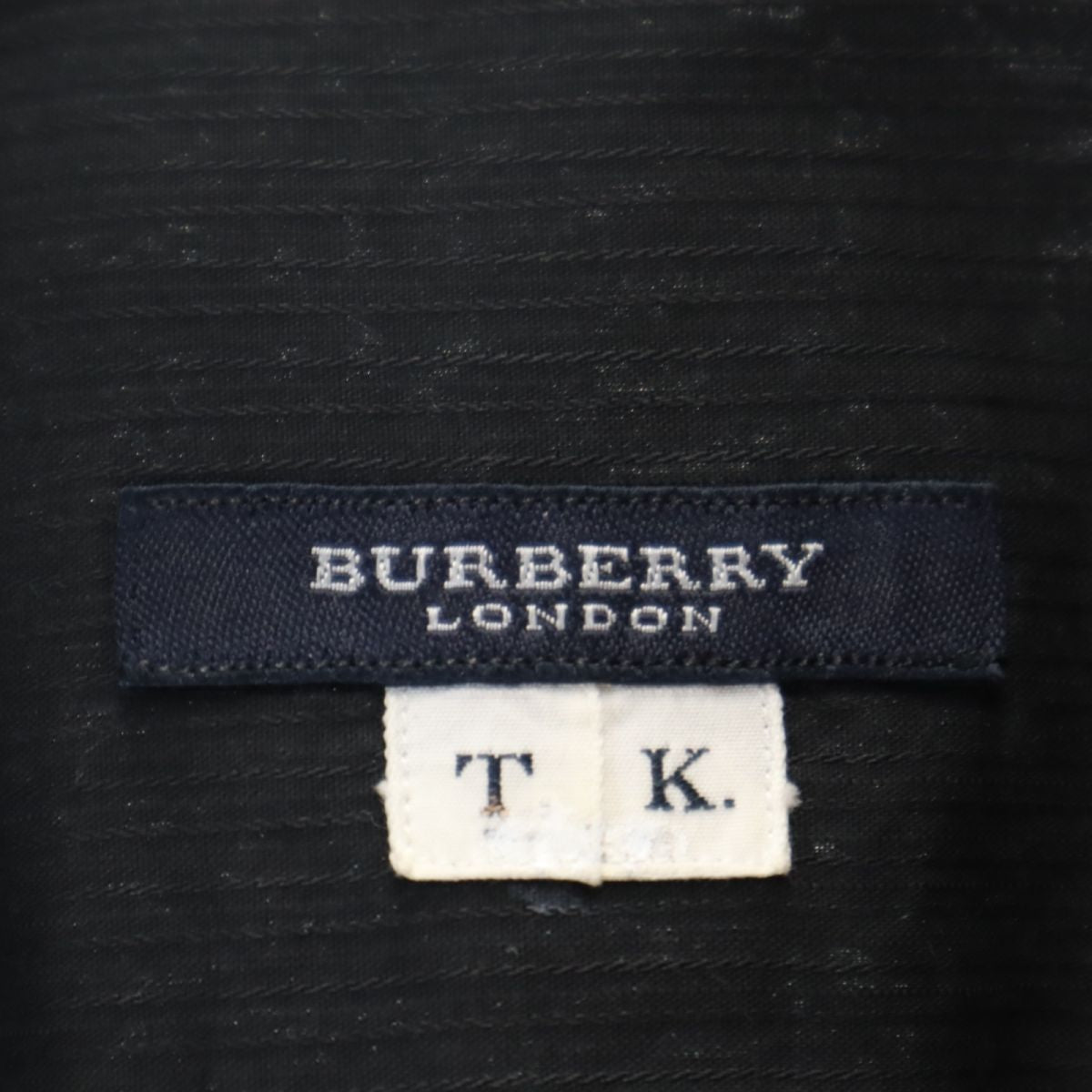 バーバリー ストライプ柄 長袖 シャツ 黒 BURBERRY メンズ