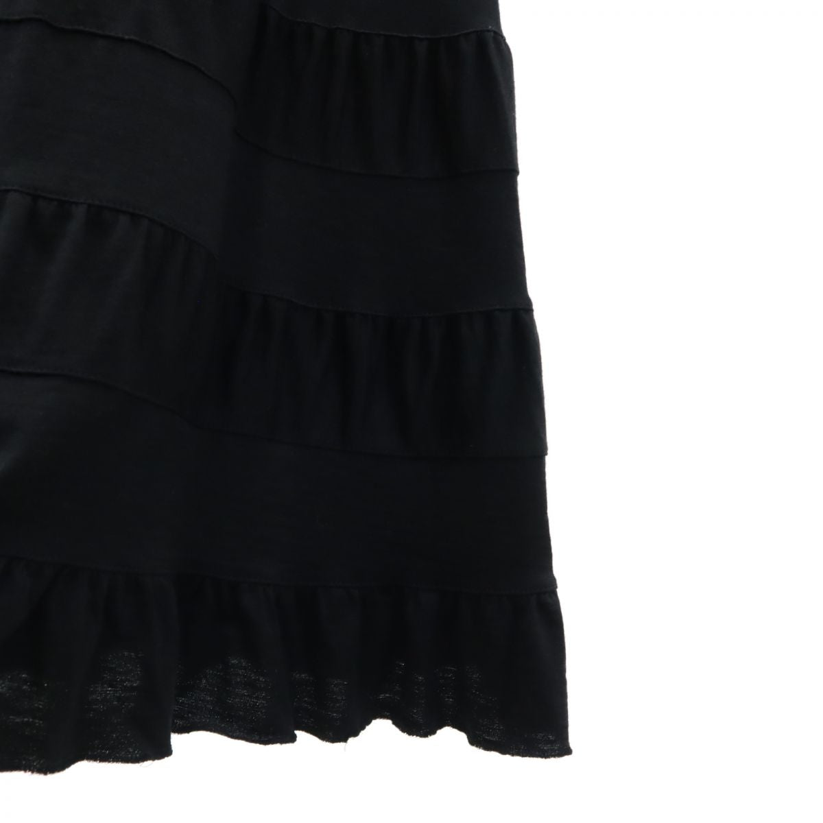 U by ungaro ユーバイウンガロ 日本製 長袖 ウール 膝丈ワンピース 40 黒 レディース