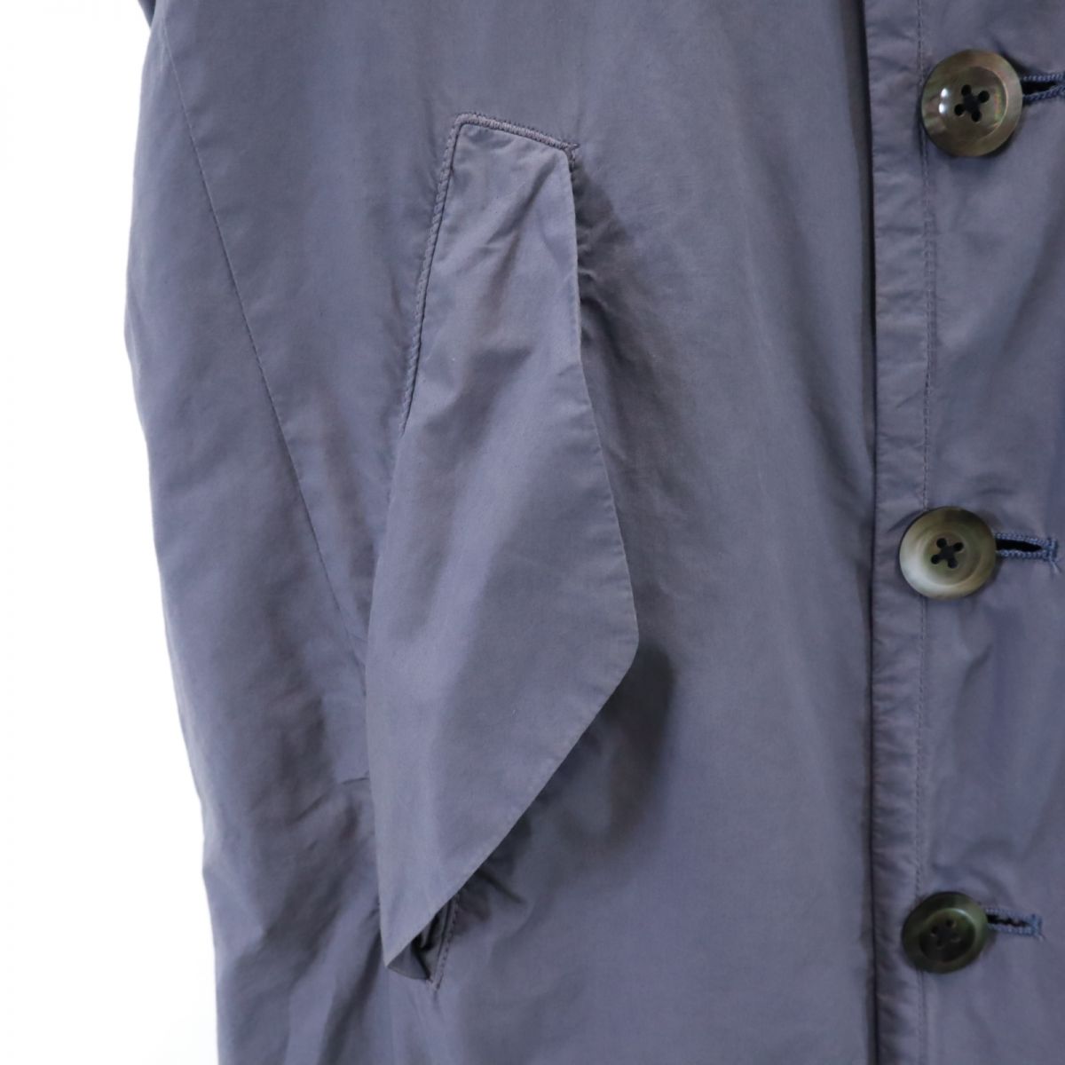 Scye サイ 日本製 トレンチコート 38 ネイビー系 メンズ