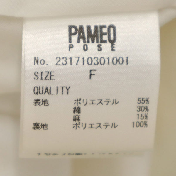 パメオポーズ 日本製 長袖 ワンピース F ホワイト系 PAMEO POSE レディース