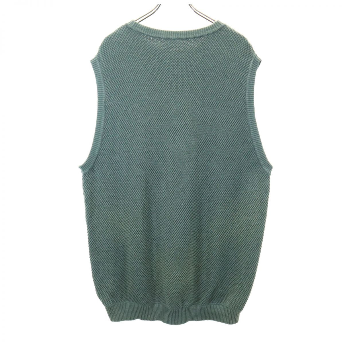 crepuscule クレプスキュール 日本製 コットン ニットベスト 3 グリーン メンズ