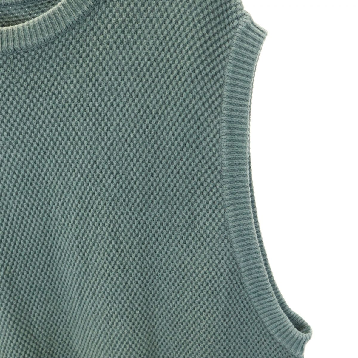 crepuscule クレプスキュール 日本製 コットン ニットベスト 3 グリーン メンズ