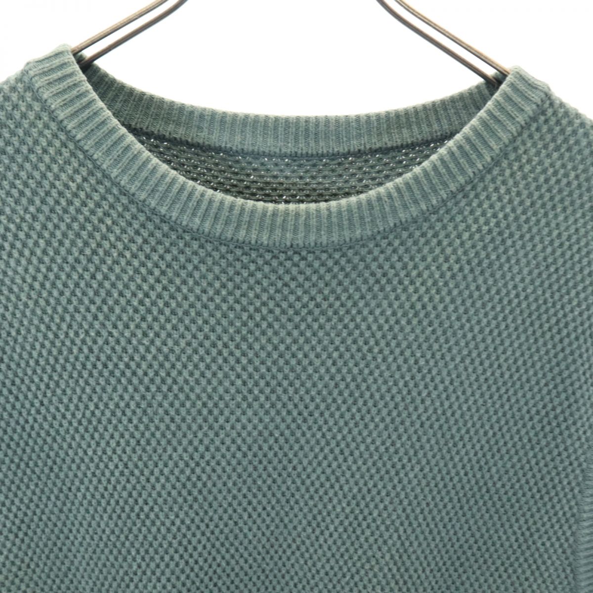 crepuscule クレプスキュール 日本製 コットン ニットベスト 3 グリーン メンズ