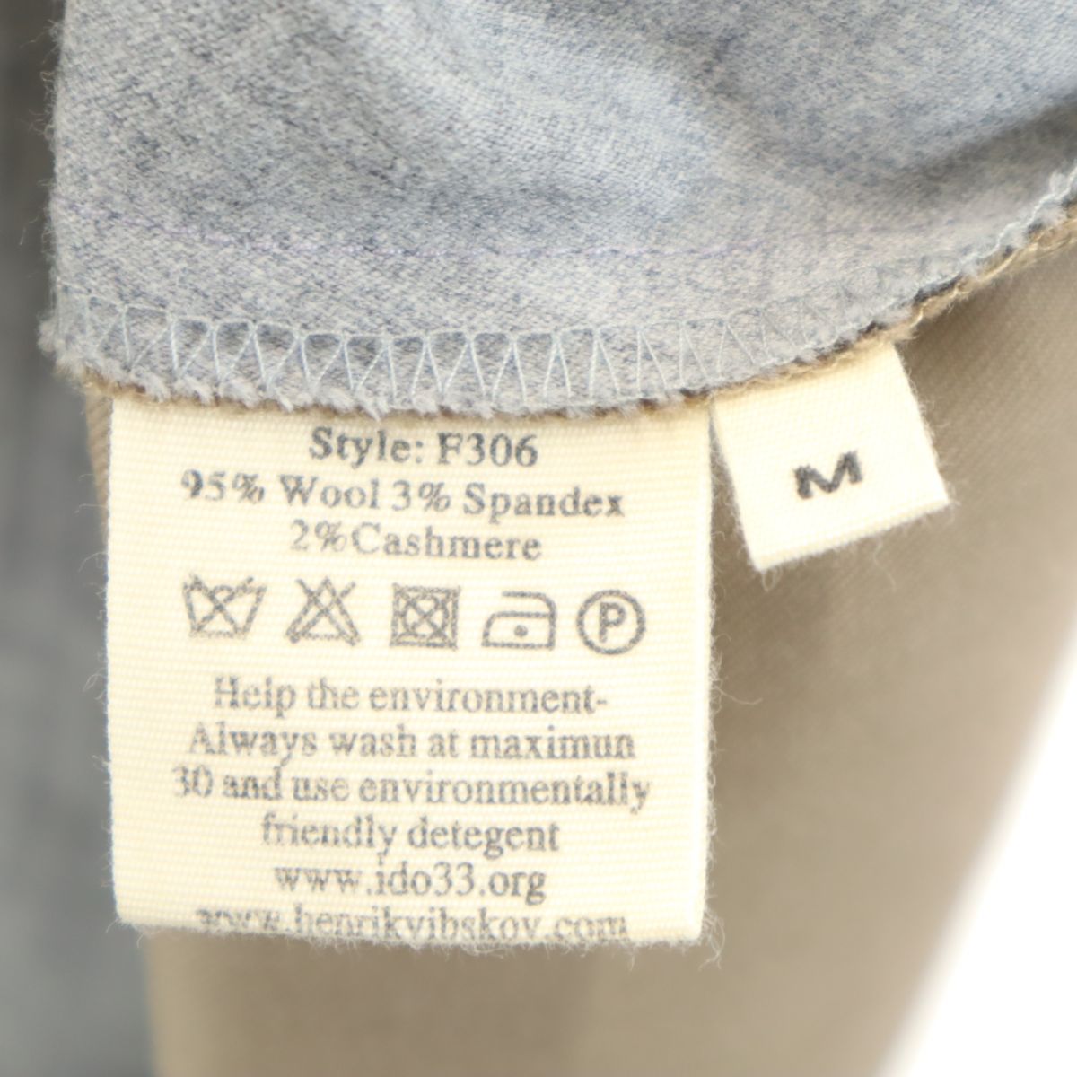 HENRIK VIBSKOV ヘンリックヴィブスコフ ウールブレンド 長袖 変形 膝丈ワンピース M グレー×黒 レディース