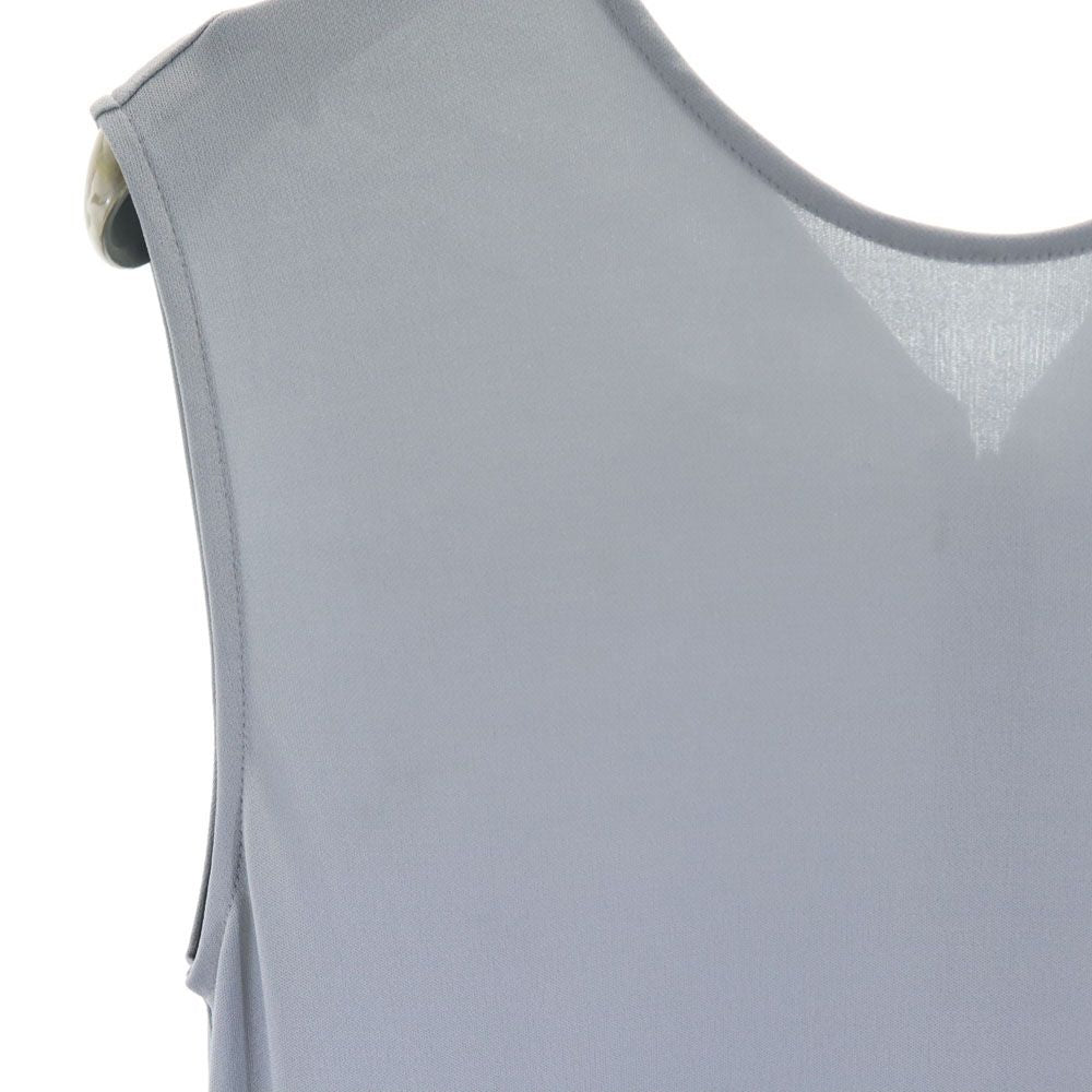 eauk オーク 日本製 ノースリーブ ワンピース 2 グレー バックジップ レディース