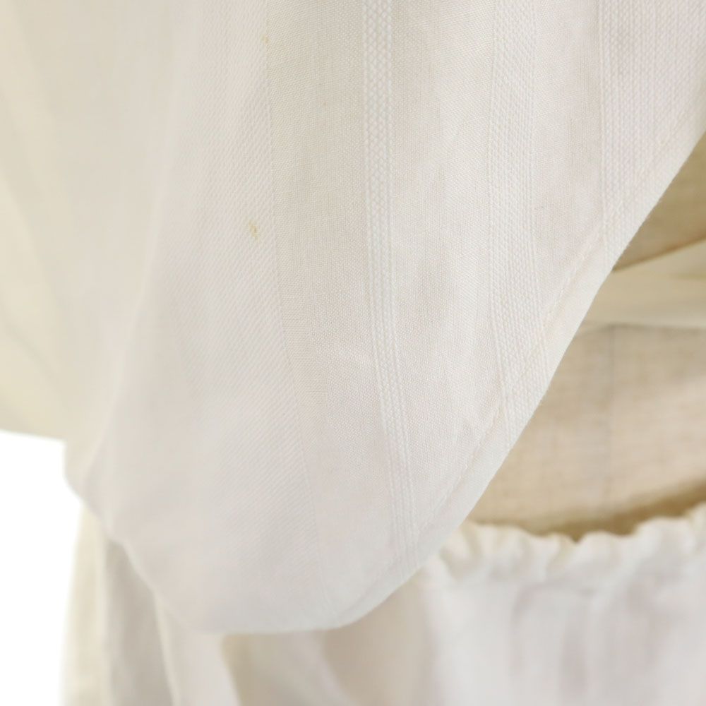 jonnlynx ジョンリンクス 日本製 リネンブレンド 半袖 ワンピース M ホワイト レディース