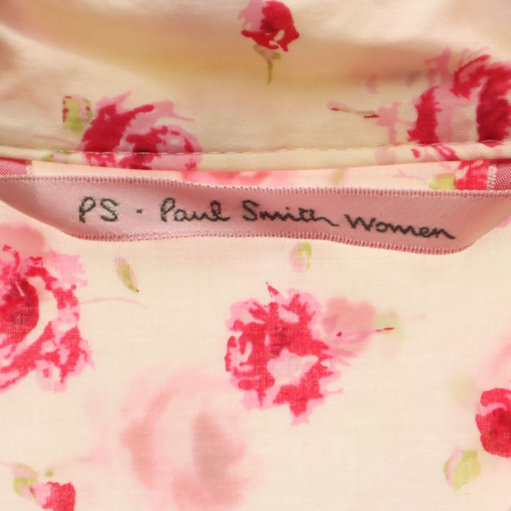 PS Paul Smith ピーエスポールスミス ウーマン 花柄 長袖 ロングワンピース 40 ピンク系 women レディース