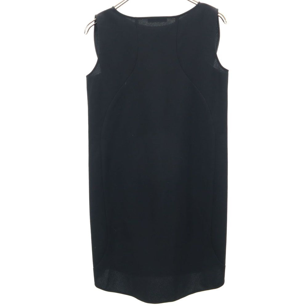 YOKO CHAN ヨーコチャン 日本製 ノースリーブ ミニワンピース 36 ブラック レディース