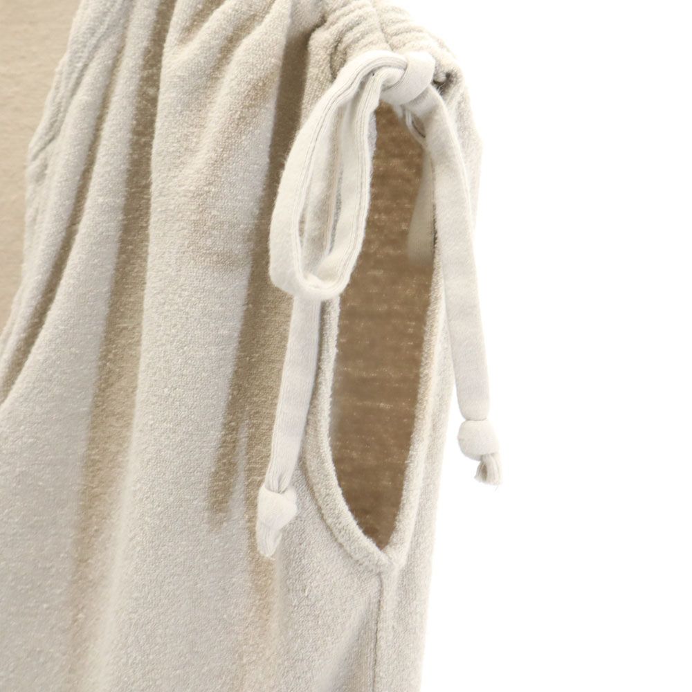 YOUNG&OLSEN ヤングアンドオルセン 日本製 ノースリーブ タオル地 スキッパーカラー 膝丈ワンピース 1 グレー系 レディース