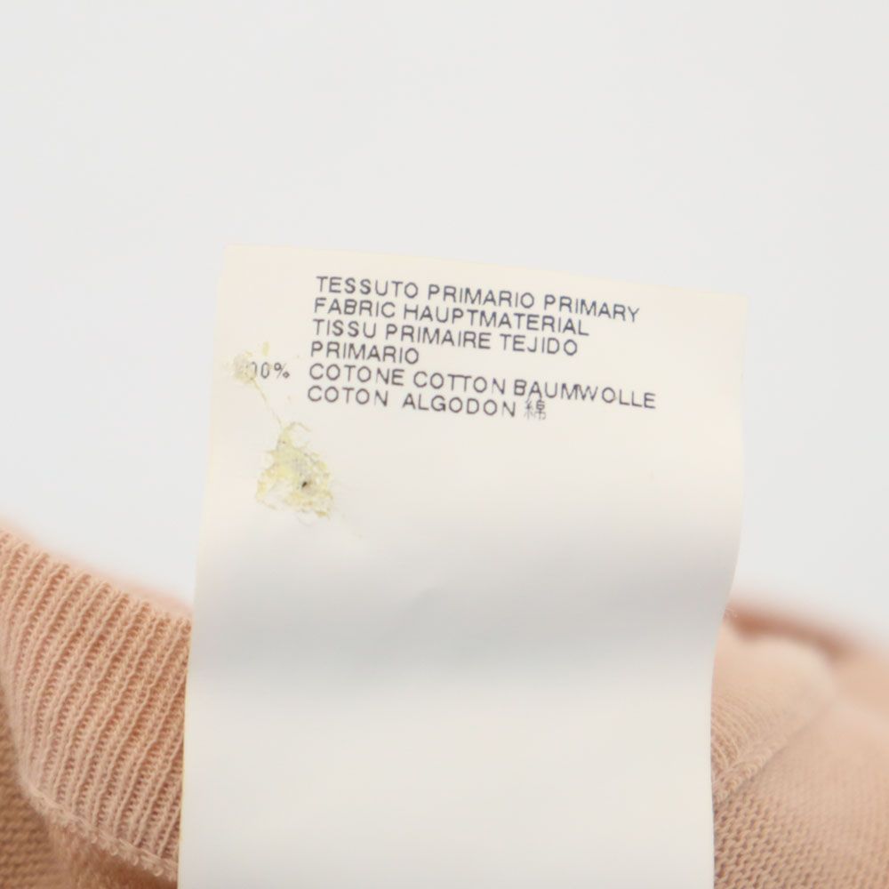 Maison Martin Margiela メゾンマルタンマルジェラ イタリア製 ノースリーブ Vネック コットン ニット ワンピース S ピンク系 フレンチ袖 レディース