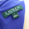 ローレンラルフローレン ノースリーブ ドレープ ワンピース  ブルー LAUREN RALPH LAUREN レディース