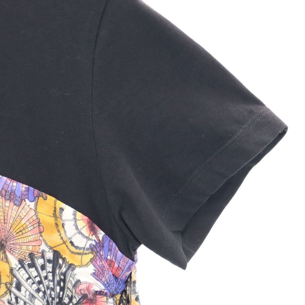 Emilio Pucci エミリオプッチ 半袖 シルクパーツ ドッキング Tシャツ S 黒系 レディース