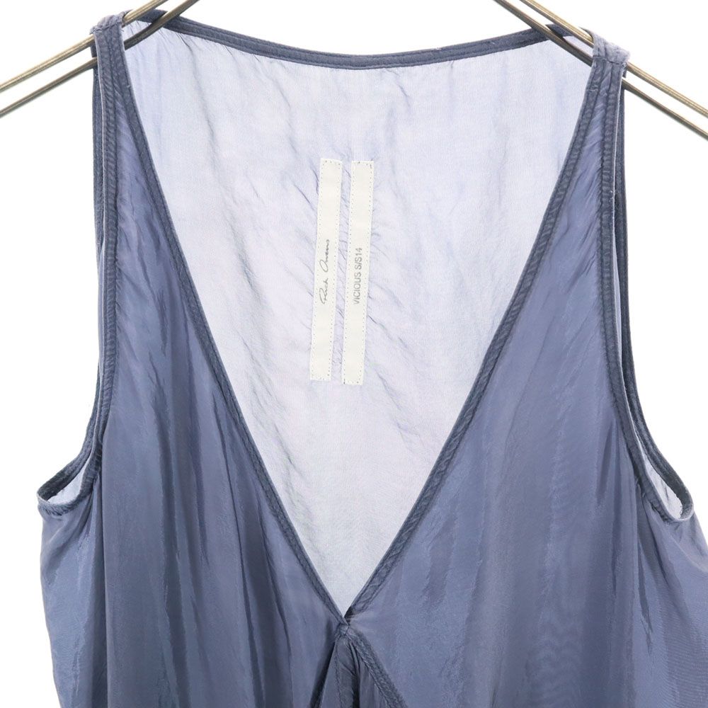 リックオウエンス ノースリーブ ワンピース S グレー Rick Owens レディース