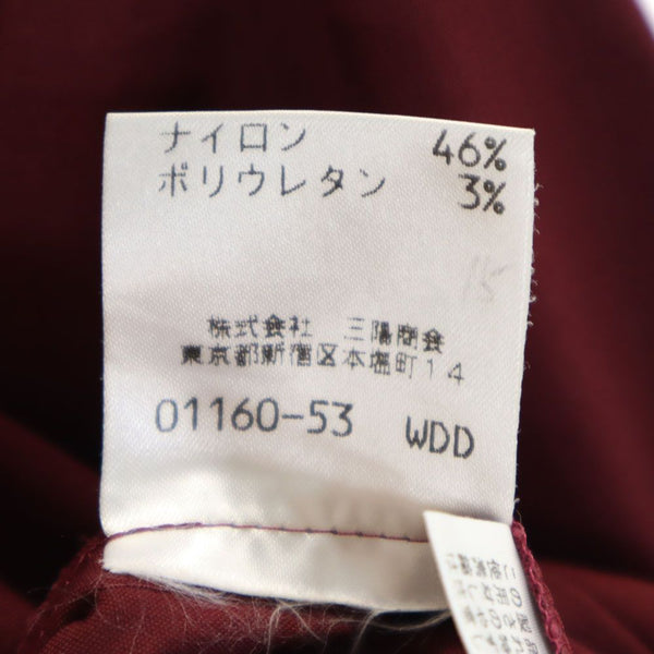 バーバリーブルーレーベル 三陽商会 7分袖 ワンピース 38 レッド系 BURBERRY BLUE LABEL フロントジップ レディース