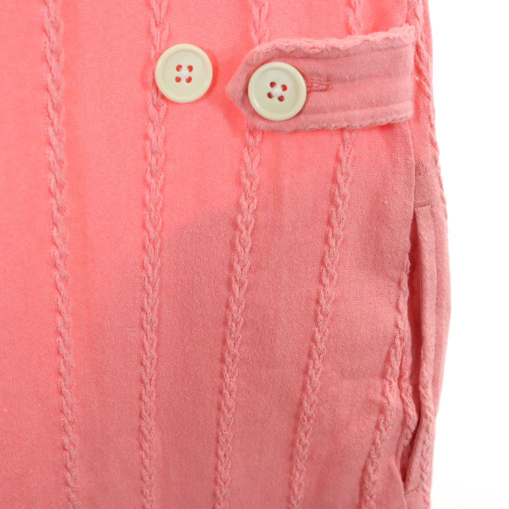 PEARLY GATES パーリーゲイツ 日本製 ストライプ ゴルフ 半袖 ボタンダウン ワンピース 1 ピンク フロントボタン レディース