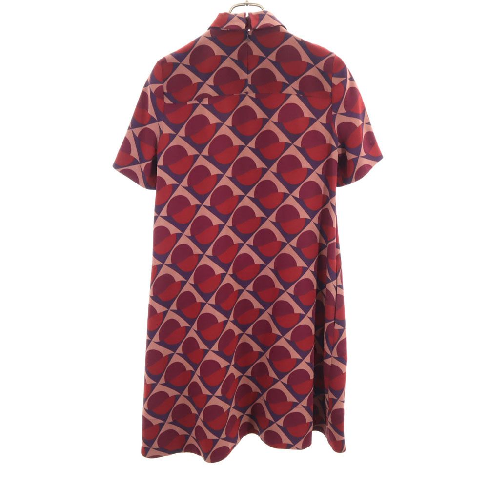 MARC BY MARC JACOBS マークバイマークジェイコブス 半袖 膝丈ワンピース 2 ボルドー系 レディース