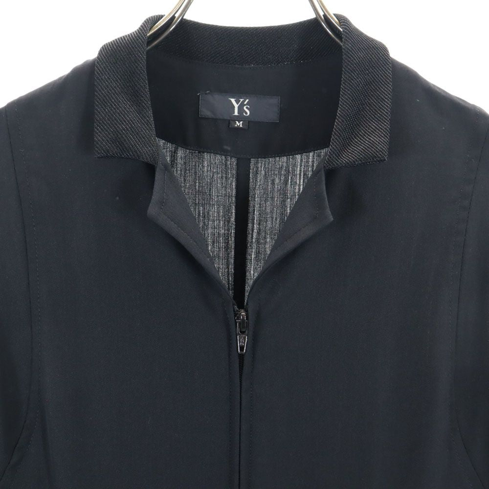 Y's ワイズ 80s 日本製 半袖 ロングワンピース M ブラック レディース