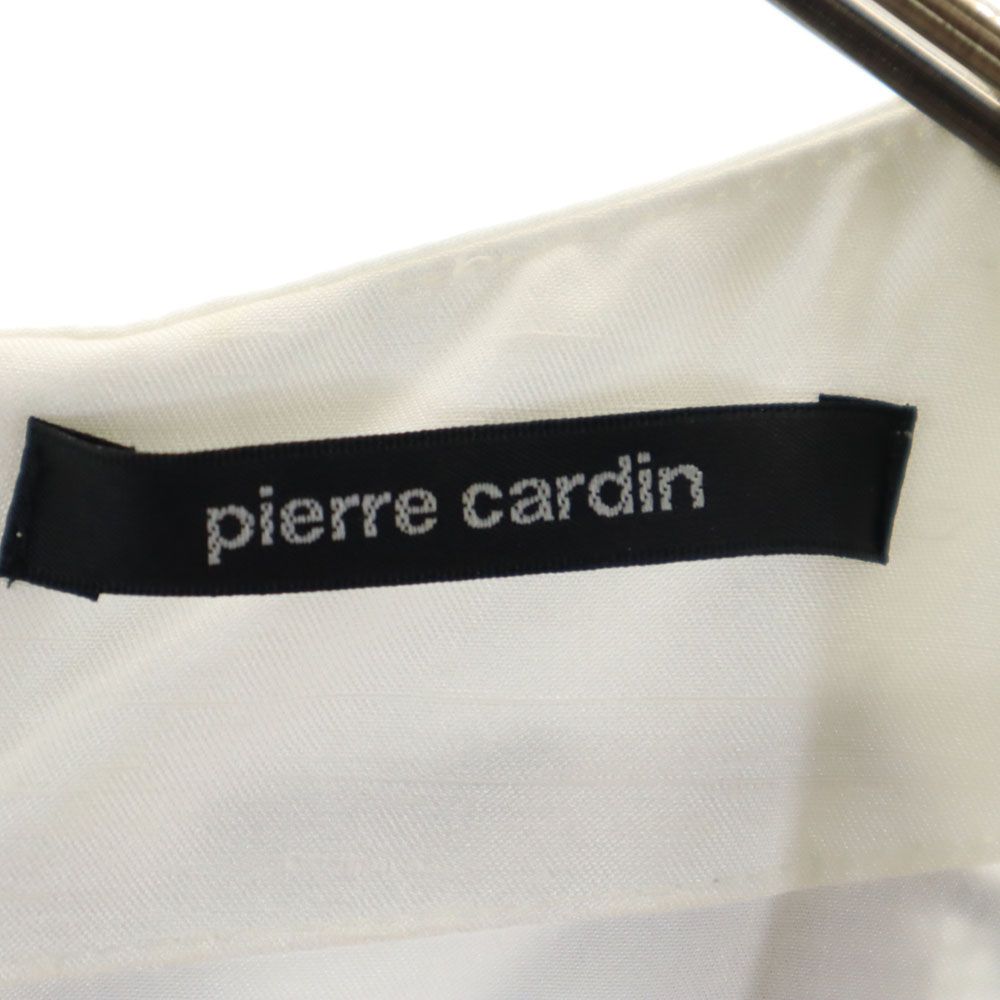 Pierre Cardin ピエールカルダン ノースリーブ 膝丈ワンピース 38 ホワイト レディース