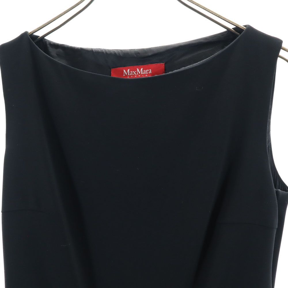 MAXMARA STUDIO マックスマーラステュディオ ノースリーブ ミニワンピース ブラック レディース