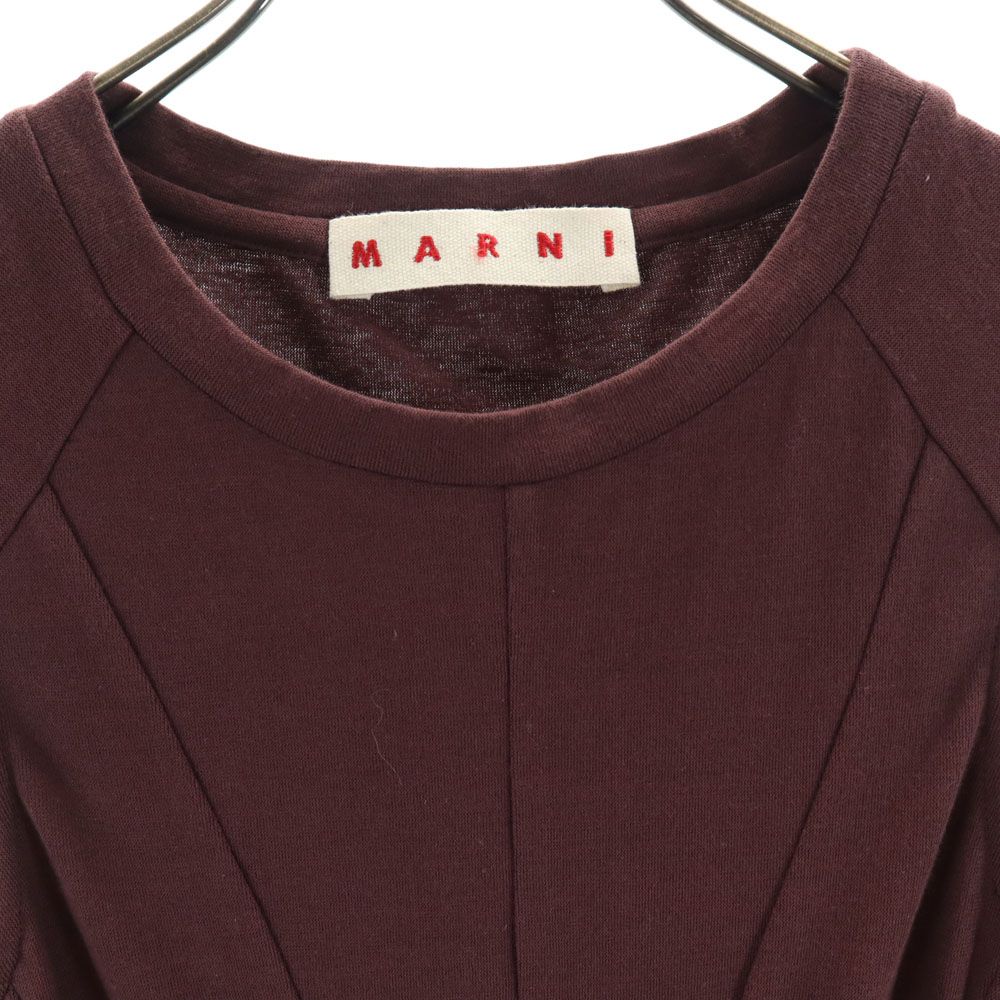 MARNI マルニ イタリア製 ノースリーブ ミニワンピース 38 ブラウン レディース