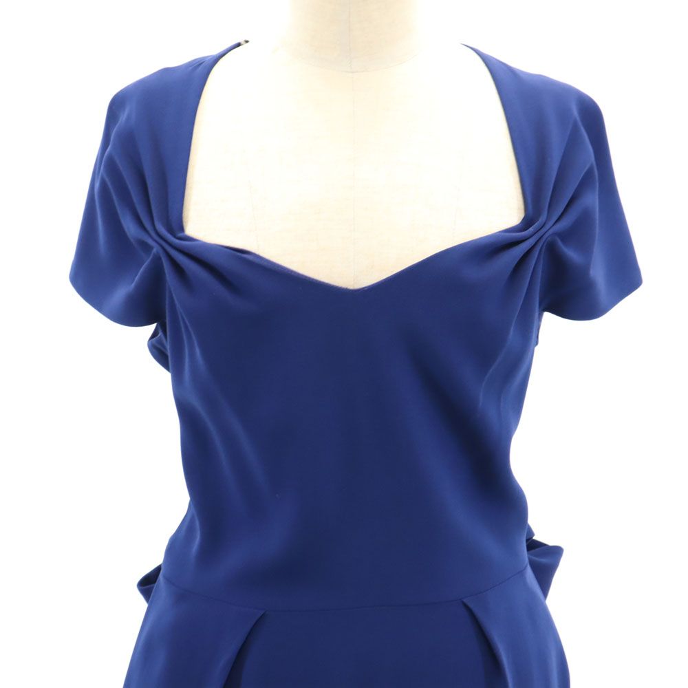 Stella McCartney ステラマッカートニー 未使用 半袖 ワンピース 42 ネイビー系 バックジップ タグ付き レディース