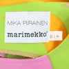 ミカピーライネン マリメッコ 総柄 ノースリーブ ワンピース 36 MIKA PIIRAINEN Marimekko バックジップ レディース