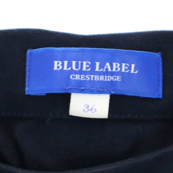 ブルーレーベルクレストブリッジ 半袖 ワンピース 36 ネイビー系 BLUE LABEL CRESTBRIDGE レディース