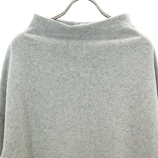 CROSSLEY クロスリー イタリア製 ウールブレンド 7分袖 ワンピース M グレー系 ドロップショルダー レディース