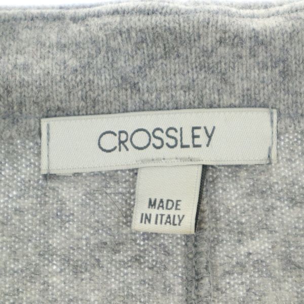 CROSSLEY クロスリー イタリア製 ウールブレンド 7分袖 ワンピース M グレー系 ドロップショルダー レディース