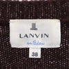 ランバンオンブルー アンゴラブレンド 長袖 オープンショルダー ニット ワンピース 38 ブラウン LANVIN en Bleu レディース