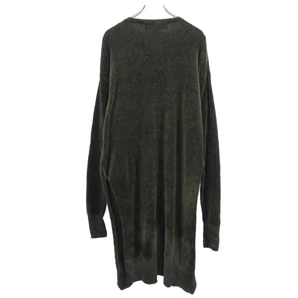 rovtski ロフトスキー ベロア調 ニット ワンピース F カーキ系 レディース