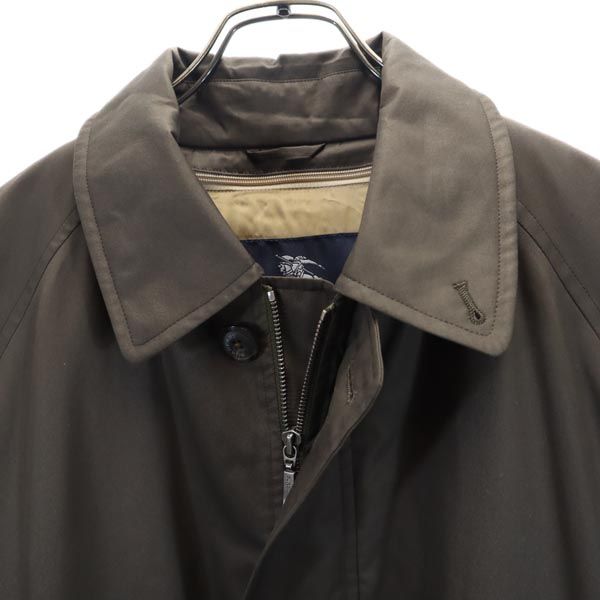 BURBERRY バーバリー 日本製 三陽商会 2WAY 中綿 ステンカラーコート M カーキ 裏ノバチェック メンズ