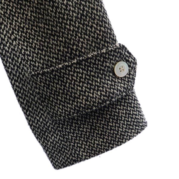 Mackintosh マッキントッシュ ウール トレンチコート 32 黒×白 レディース