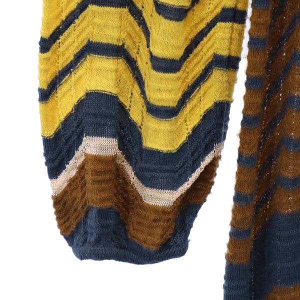 Missoni ミッソーニ ウールブレンド 総柄 長袖 ニット ワンピース 42 ブラウン系 レディース