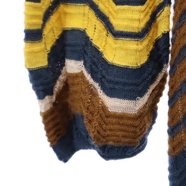 Missoni ミッソーニ ウールブレンド 総柄 長袖 ニット ワンピース 42 ブラウン系 レディース
