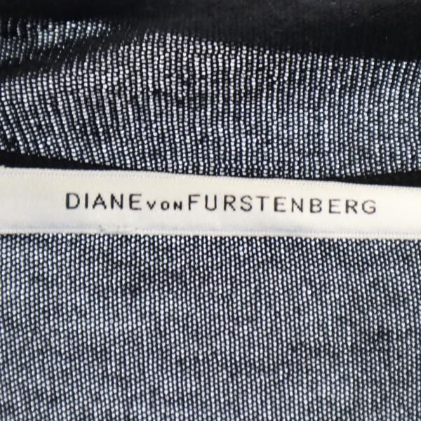 DIANE VON FURSTENBERG ダイアンフォンファステンバーグ シルク カシミヤブレンド 長袖 ニット カーディガン P ブラック系 レディース
