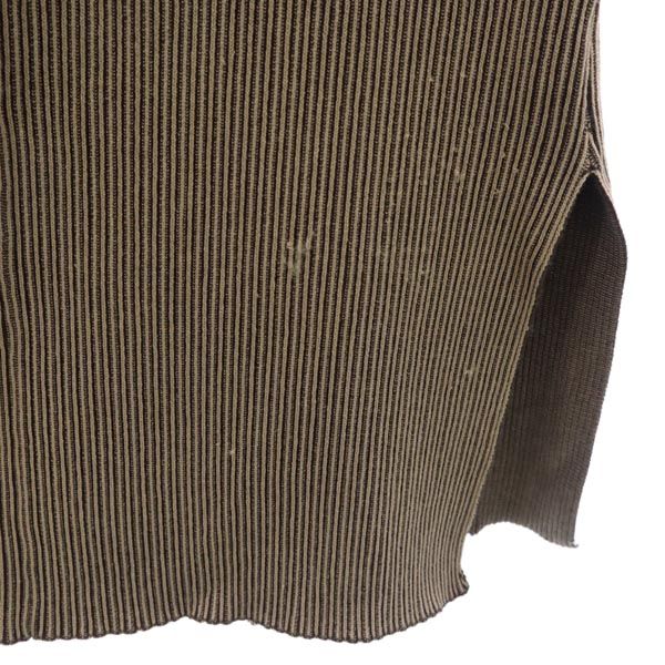 MAISON SPECIAL メゾンスペシャル ノースリーブ ニット ワンピース M ブラウン系 レディース