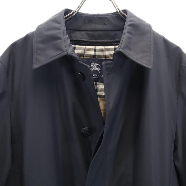 BURBERRY バーバリー 日本製 三陽商会 2WAY ステンカラーコート M 黒 中綿ライナー付き メンズ