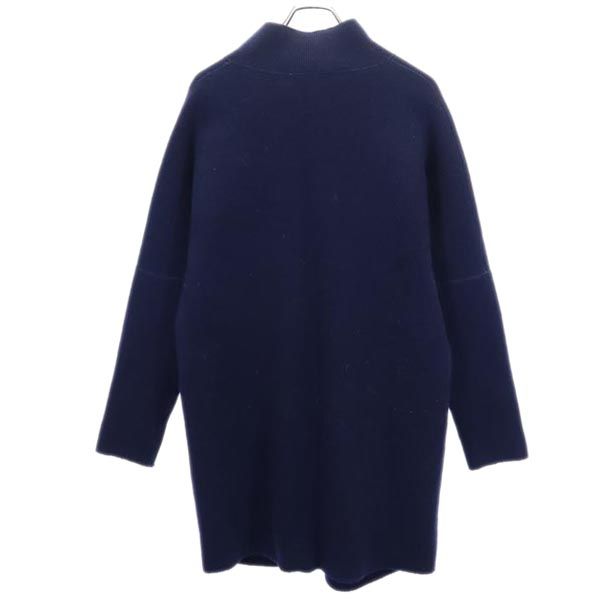 LUCIO VANOTTI ルーチョバノッティ イタリア製 ニット ロング ジャケット 2 紺 メンズ