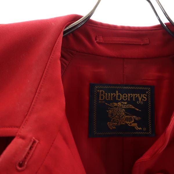 Burberrys バーバリーズ 90s オールド ステンカラーコート 9AR レッド レディース