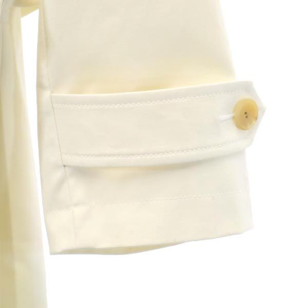 未使用 Aquascutum アクアスキュータム ステンカラーコート 15 ホワイト系 ブランドハンガー付き レディース