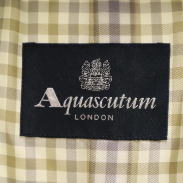 未使用 Aquascutum アクアスキュータム ステンカラーコート 15 ホワイト系 ブランドハンガー付き レディース