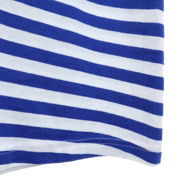 marimekko マリメッコ ボーダー 長袖 ワンピース 160 青×白 キッズ