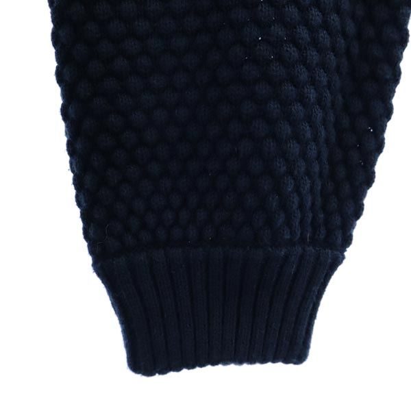 BLUE LABEL CRESTBRIDGE ブルーレーベルクレストブリッジ 三陽商会 長袖 ニット ワンピース 36 ネイビー系 サイドジップ レディース