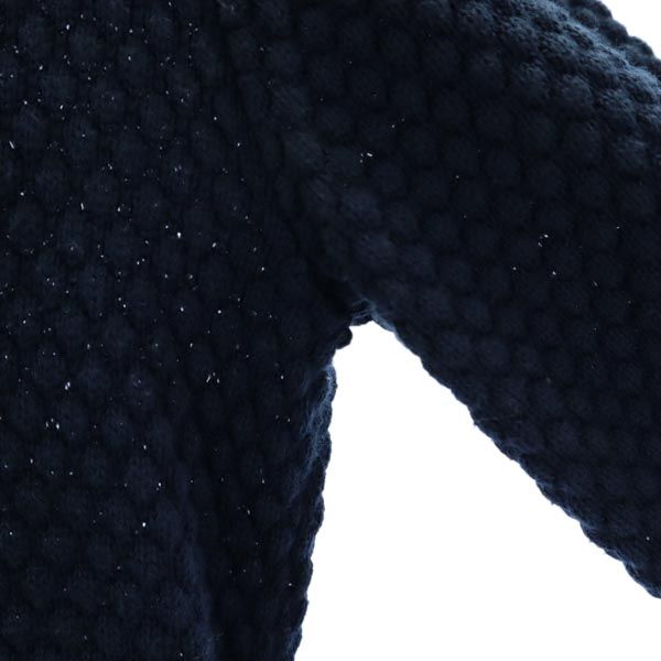 BLUE LABEL CRESTBRIDGE ブルーレーベルクレストブリッジ 三陽商会 長袖 ニット ワンピース 36 ネイビー系 サイドジップ レディース