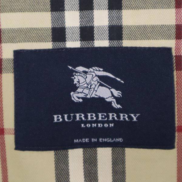 バーバリー イギリス製 ステンカラーコート 水色 BURBERRY メンズ